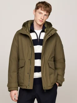 Kurtki & Płaszcze*Tommy Hilfiger Puchowa Kurtka Rockie Z Kapturem ARMY GREEN