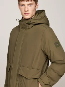 Kurtki & Płaszcze*Tommy Hilfiger Puchowa Kurtka Rockie Z Kapturem ARMY GREEN