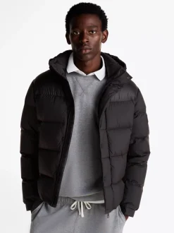Kurtki & Płaszcze*Tommy Hilfiger Puchowa Kurtka Z Kapturem BLACK