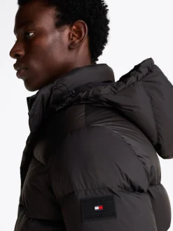 Kurtki & Płaszcze*Tommy Hilfiger Puchowa Kurtka Z Kapturem BLACK