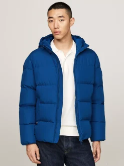 Kurtki & Płaszcze*Tommy Hilfiger Puchowa Kurtka Z Kapturem DEEP INDIGO