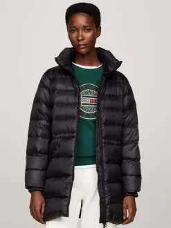 Kurtki & Płaszcze*Tommy Hilfiger Puchowa Kurtka Z Półgolfem BLACK