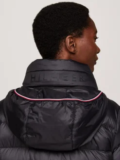 Kurtki & Płaszcze*Tommy Hilfiger Puchowa Kurtka Z Półgolfem BLACK