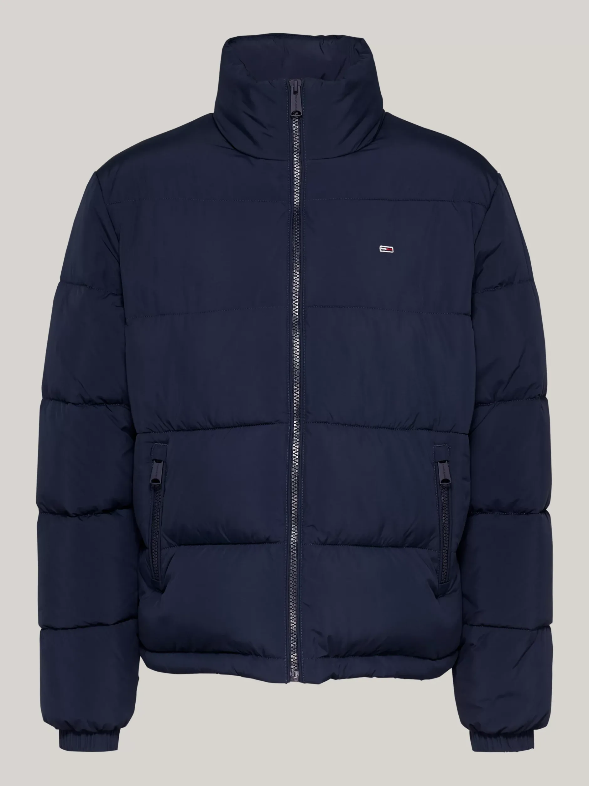 Kurtki & Płaszcze*Tommy Hilfiger Puchowa Kurtka Ze Stawianym Kołnierzem DARK NIGHT NAVY