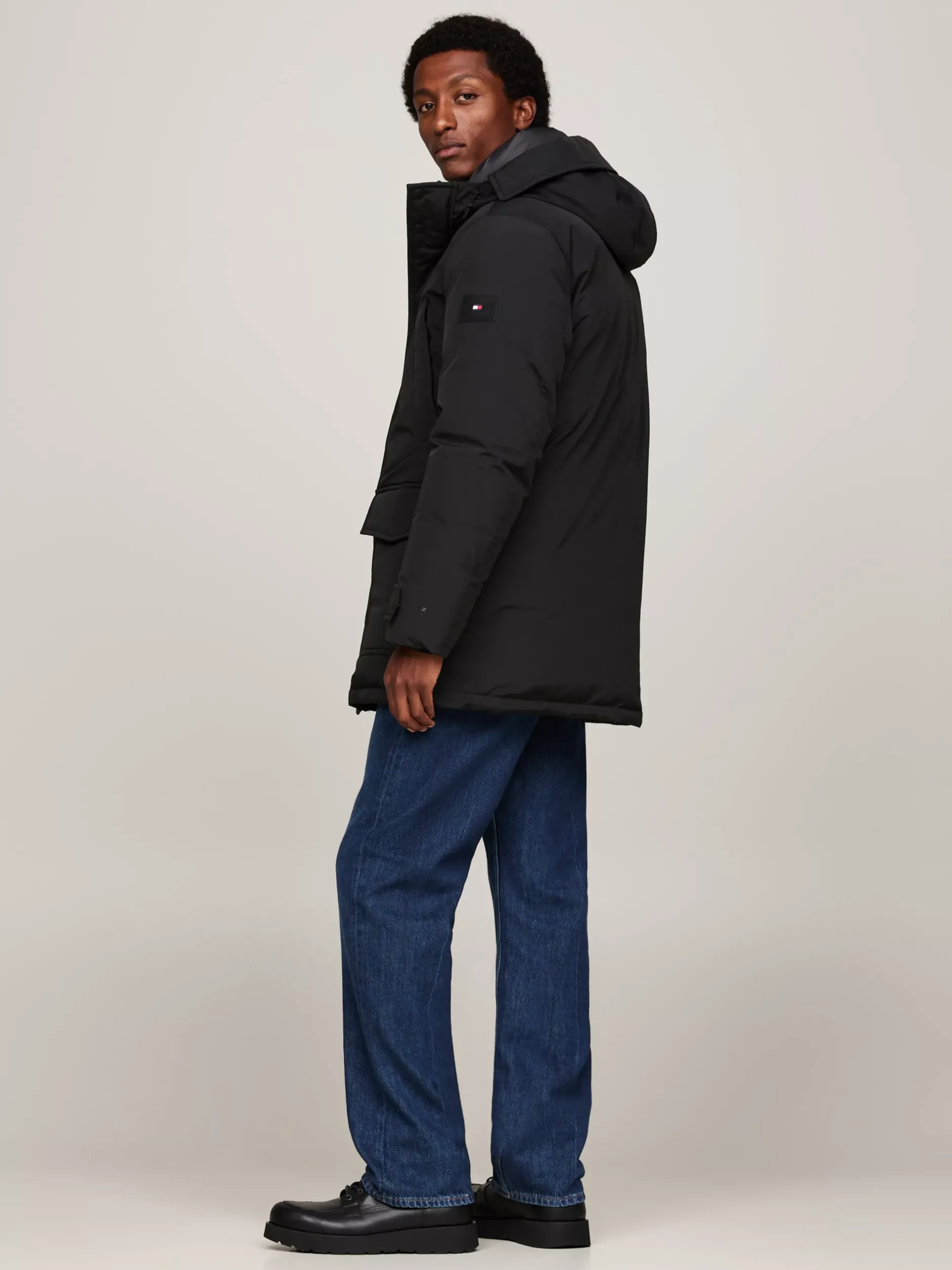 Kurtki & Płaszcze*Tommy Hilfiger Puchowa Parka Rockie Z Kapturem BLACK