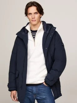 Kurtki & Płaszcze*Tommy Hilfiger Puchowa Parka Rockie Z Kapturem DESERT SKY