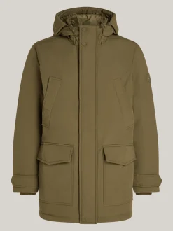Kurtki & Płaszcze*Tommy Hilfiger Puchowa Parka Rockie Z Kapturem ARMY GREEN