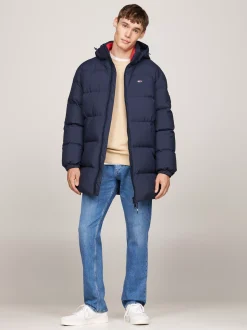 Kurtki & Płaszcze*Tommy Hilfiger Puchowa Parka Z Kapturem DARK NIGHT NAVY