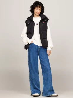 Kurtki & Płaszcze*Tommy Hilfiger Puchowy Bezrękawnik Alaska Z Kapturem BLACK