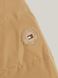 Kurtki & Płaszcze*Tommy Hilfiger Puchowy Płaszcz Adaptive Z Kapturem CLASSIC KHAKI