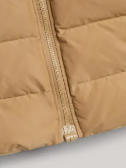 Kurtki & Płaszcze*Tommy Hilfiger Puchowy Płaszcz Adaptive Z Kapturem CLASSIC KHAKI