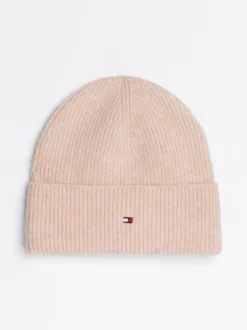 Czapki|Czapki I Szaliki*Tommy Hilfiger Puszysta Czapka Beanie Essential Z Flagą PINK BLOOM
