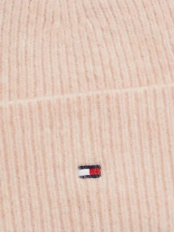 Czapki|Czapki I Szaliki*Tommy Hilfiger Puszysta Czapka Beanie Essential Z Flagą PINK BLOOM