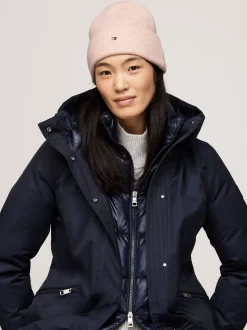 Czapki|Czapki I Szaliki*Tommy Hilfiger Puszysta Czapka Beanie Essential Z Flagą PINK BLOOM