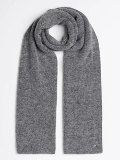 Szaliki|Szaliki*Tommy Hilfiger Puszysty Szal Essential Z Flagą MID GREY MELANGE