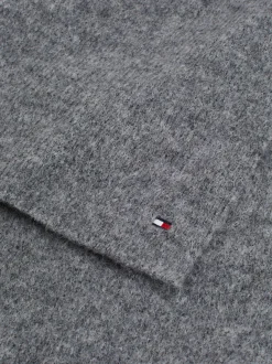 Szaliki|Szaliki*Tommy Hilfiger Puszysty Szal Essential Z Flagą MID GREY MELANGE