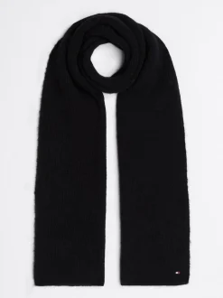 Szaliki|Szaliki*Tommy Hilfiger Puszysty Szal Essential Z Flagą BLACK