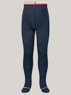 Bielizna & Skarpetki|Underwear & Socks*Tommy Hilfiger Rajstopy We Wzór W Monogramy TH NAVY