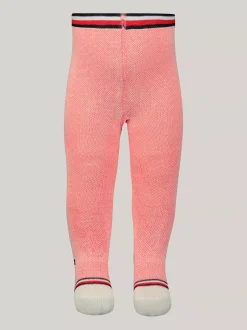 Dziewczynki|Chłopcy*Tommy Hilfiger Rajstopy Z Sygnowanym Detalem PINK