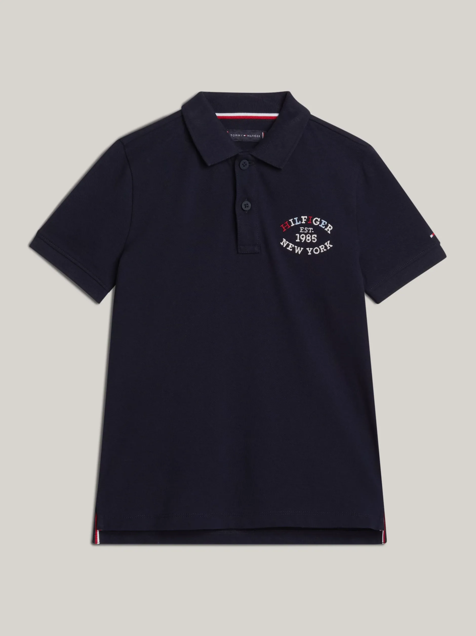 T-Shirty I Koszulki Polo*Tommy Hilfiger Regularne Polo Z Logo Hilfiger Monotype DESERT SKY