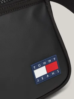 Torebki Na Pasku*Tommy Hilfiger Reporterka W Bloki Kolorów Z Logo BLACK