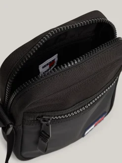 Torebki Na Pasku*Tommy Hilfiger Reporterka W Bloki Kolorów Z Logo BLACK