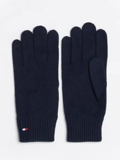 Rękawiczki|Czapki I Szaliki*Tommy Hilfiger Rękawiczki Essential Z Dodatkiem Kaszmiru SPACE BLUE