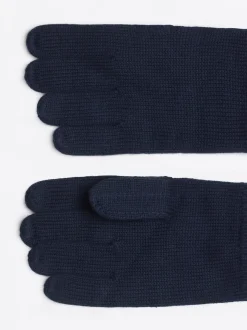 Czapki I Szaliki*Tommy Hilfiger Rękawiczki Z Haftem Z Logo Hilfiger SPACE BLUE