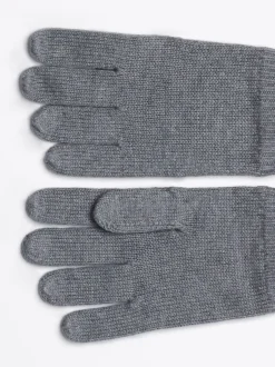 Czapki I Szaliki*Tommy Hilfiger Rękawiczki Z Haftem Z Logo Hilfiger MID GREY HEATHER
