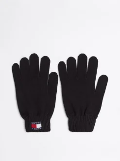 Czapki I Szaliki*Tommy Hilfiger Rękawiczki Z Naszywką Heritage BLACK