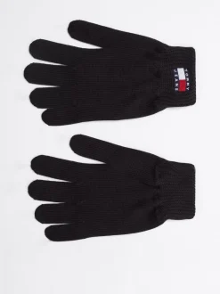 Czapki I Szaliki*Tommy Hilfiger Rękawiczki Z Naszywką Heritage BLACK