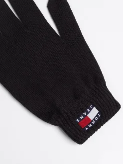 Czapki I Szaliki*Tommy Hilfiger Rękawiczki Z Naszywką Heritage BLACK