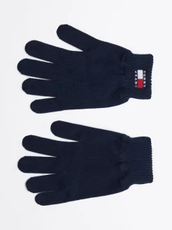 Czapki I Szaliki*Tommy Hilfiger Rękawiczki Z Naszywką Heritage DARK NIGHT NAVY