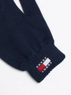 Czapki I Szaliki*Tommy Hilfiger Rękawiczki Z Naszywką Heritage DARK NIGHT NAVY