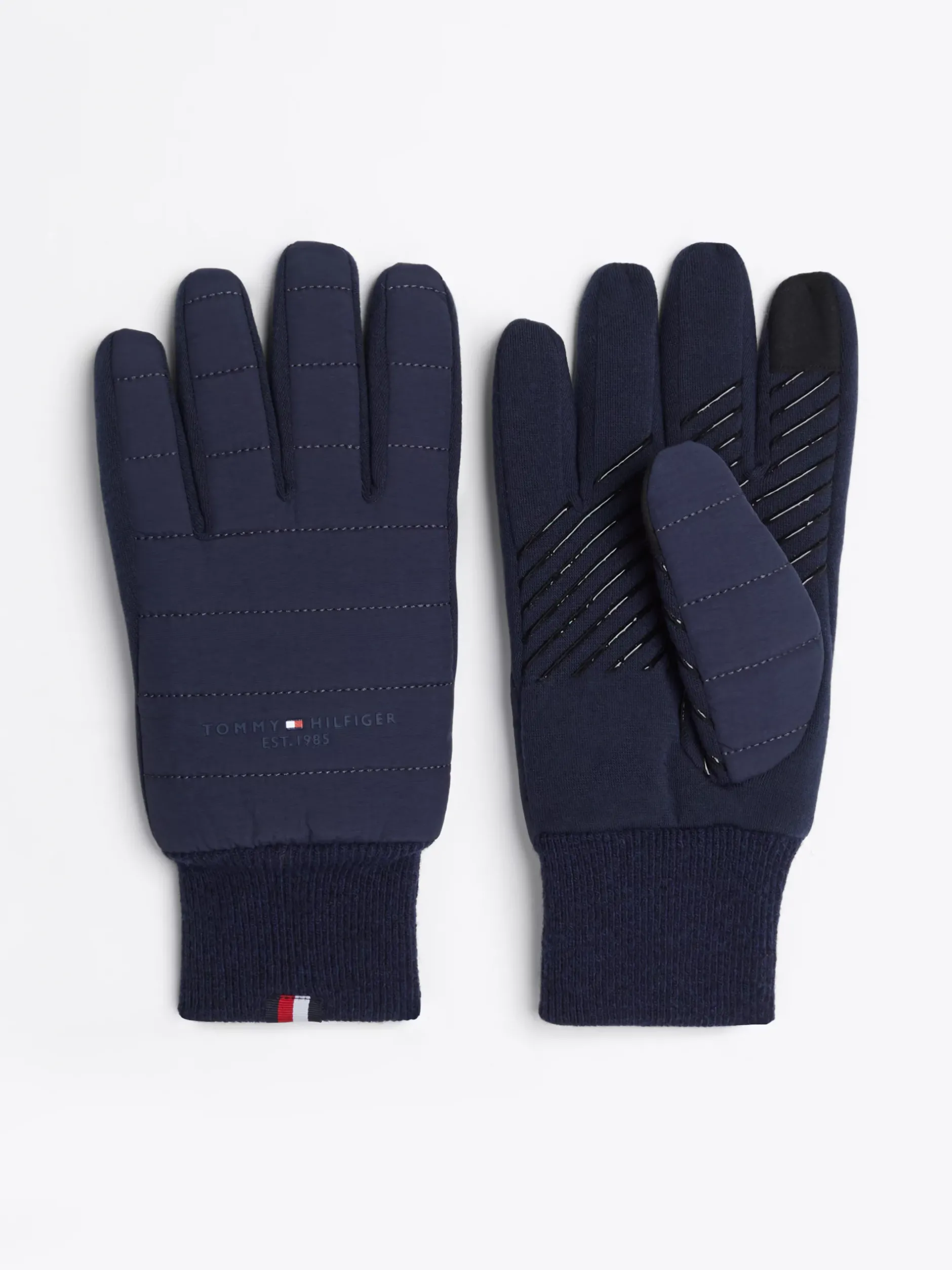 Czapki I Szaliki*Tommy Hilfiger Rękawiczki Z Pikowanymi Przeszyciami I Logo DESERT SKY