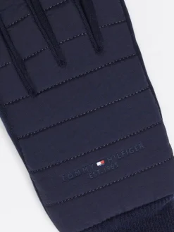 Czapki I Szaliki*Tommy Hilfiger Rękawiczki Z Pikowanymi Przeszyciami I Logo DESERT SKY