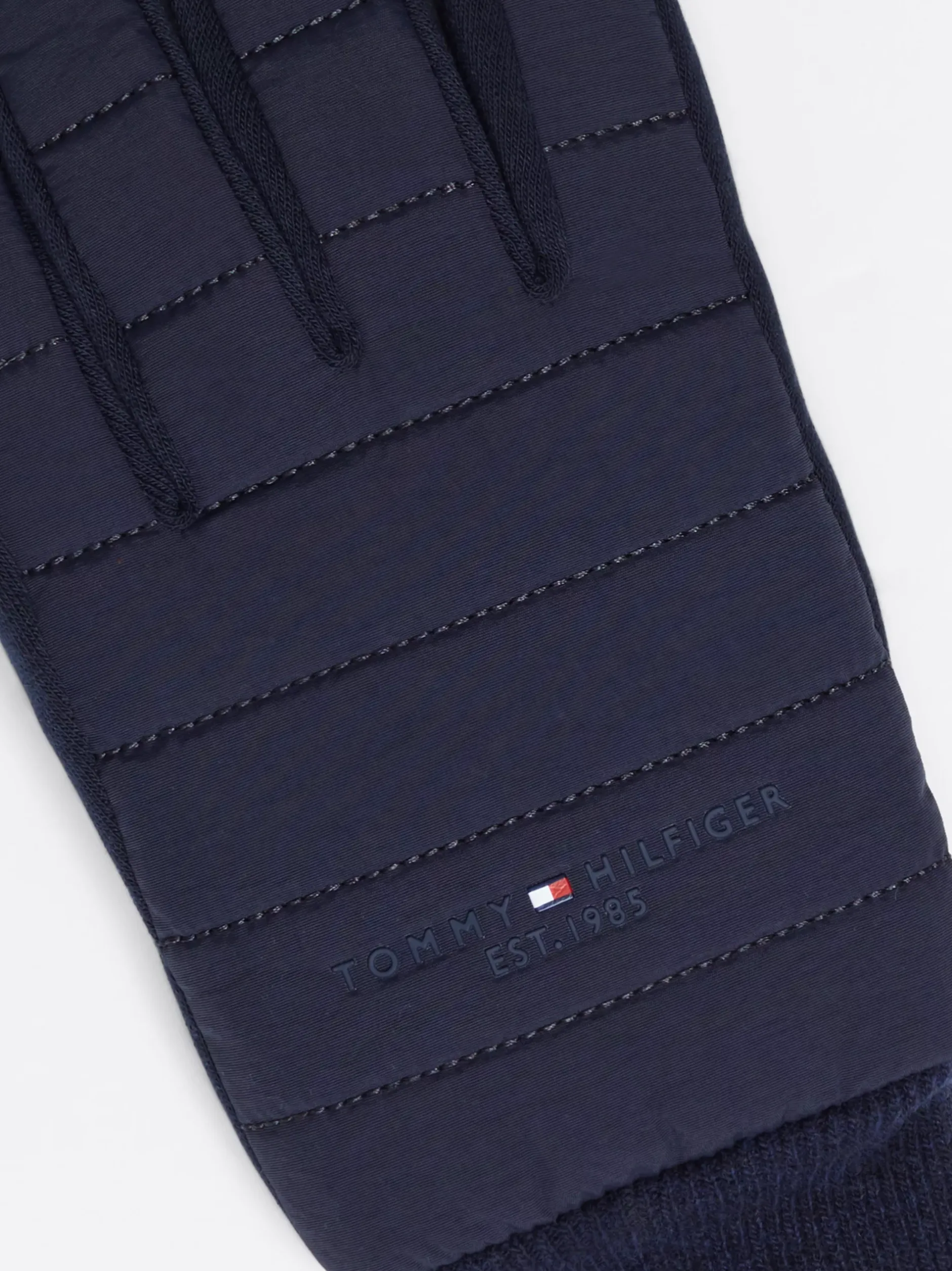 Czapki I Szaliki*Tommy Hilfiger Rękawiczki Z Pikowanymi Przeszyciami I Logo DESERT SKY