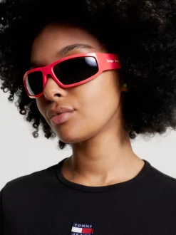 Okulary Przeciwsłoneczne|Okulary Przeciwsłoneczne*Tommy Hilfiger Różowe Prostokątne Okulary Przeciwsłoneczne PINK