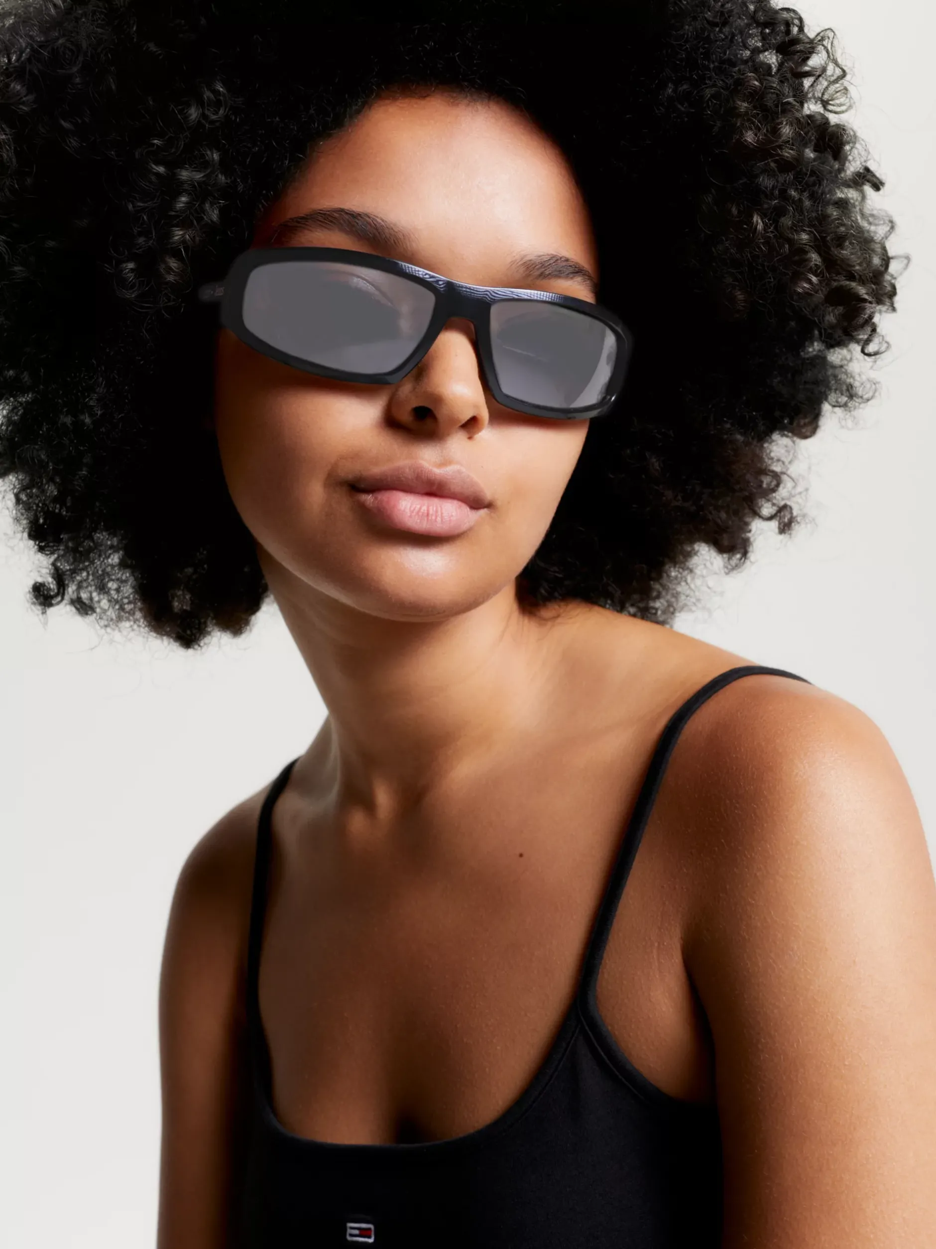 Okulary Przeciwsłoneczne|Okulary Przeciwsłoneczne*Tommy Hilfiger Różowe Prostokątne Okulary Przeciwsłoneczne BLACK