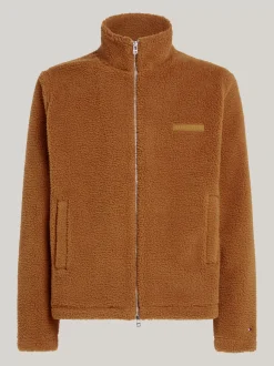 Bluzy Dresowe & Z Kapturem*Tommy Hilfiger Rozpinana Bluza Z Teksturowanej Dzianiny COUNTRY BROWN