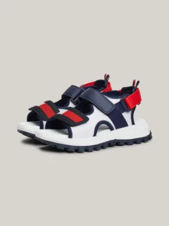 Obuwie I Akcesoria*Tommy Hilfiger Sandały Na Rzepy Z Flagą I Blokami Kolorów WHITE/BLUE/RED