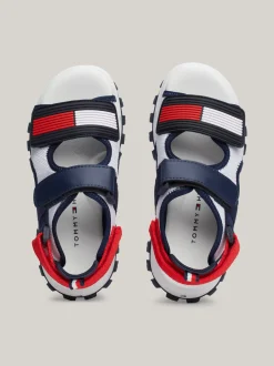 Obuwie I Akcesoria*Tommy Hilfiger Sandały Na Rzepy Z Flagą I Blokami Kolorów WHITE/BLUE/RED