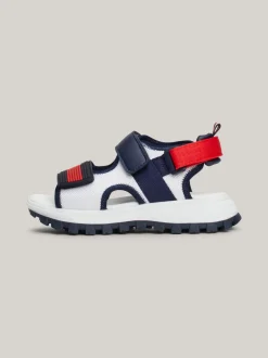 Obuwie I Akcesoria*Tommy Hilfiger Sandały Na Rzepy Z Flagą I Blokami Kolorów WHITE/BLUE/RED