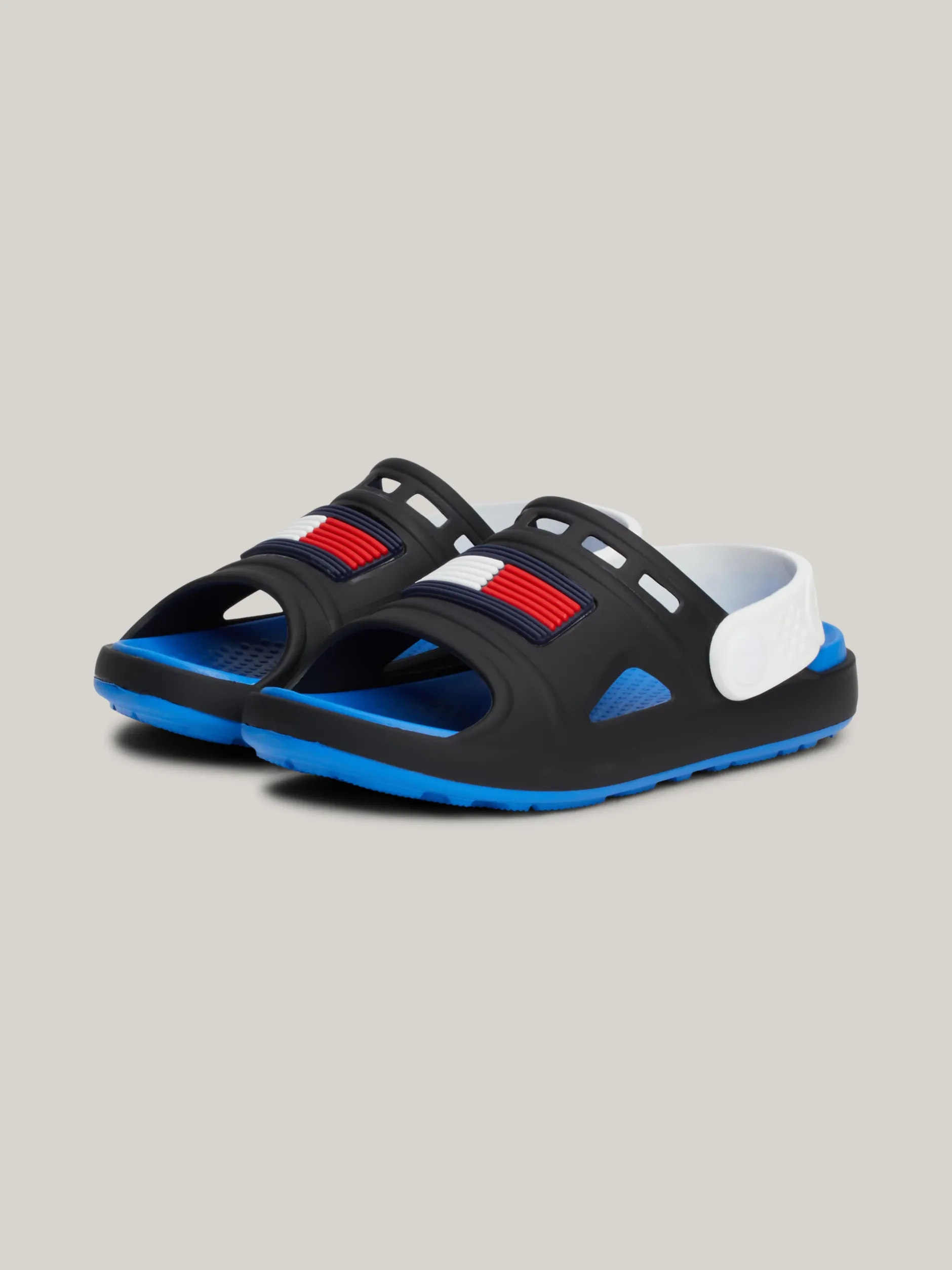 Obuwie I Akcesoria|Obuwie I Akcesoria*Tommy Hilfiger Sandały Z Blokami Kolorów I Flagą BLACK/WHITE