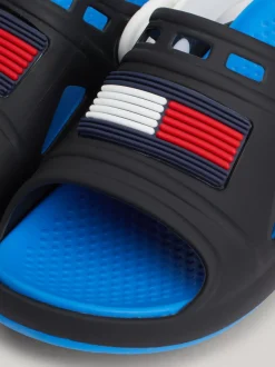 Obuwie I Akcesoria|Obuwie I Akcesoria*Tommy Hilfiger Sandały Z Blokami Kolorów I Flagą BLACK/WHITE