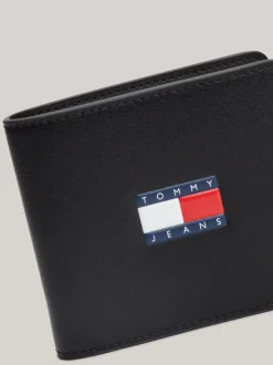 Portfele & Breloczki Do Kluczy*Tommy Hilfiger Składany Na Pół Portfel Na Karty Archive BLACK