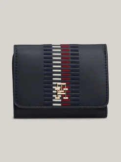 Portfele & Breloczki Do Kluczy*Tommy Hilfiger Składany Portfel Chic Z Monogramem TH SPACE BLUE