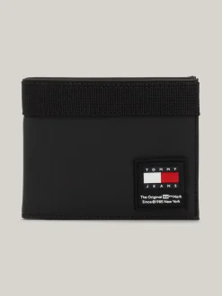 Portfele & Breloczki Do Kluczy*Tommy Hilfiger Składany Portfel Na Karty Z Logo Essential BLACK