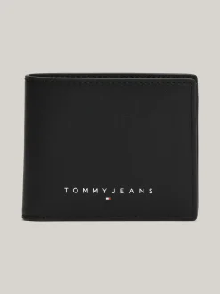 Portfele & Breloczki Do Kluczy*Tommy Hilfiger Składany Portfel Na Karty I Monety BLACK