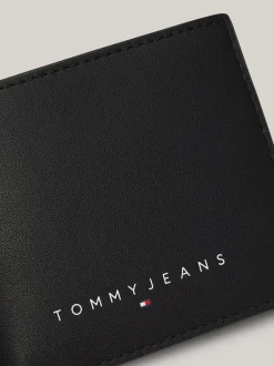 Portfele & Breloczki Do Kluczy*Tommy Hilfiger Składany Portfel Na Karty I Monety BLACK